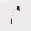 GobekUsa Nordic Black Wall Sconce with Bedside Reading Light and Metal Shade