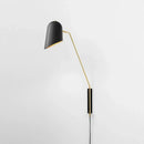 GobekUsa Nordic Black Wall Sconce with Bedside Reading Light and Metal Shade