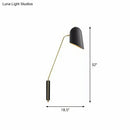 GobekUsa Nordic Black Wall Sconce with Bedside Reading Light and Metal Shade