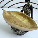 Black and gold resin black woman figurine with living room tray by Decorbites