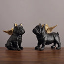 GobekUsa French Bulldog Dog Sculpture Set - Resin Desktop Decor Ornaments