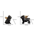 GobekUsa French Bulldog Dog Sculpture Set - Resin Desktop Decor Ornaments