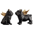 GobekUsa French Bulldog Dog Sculpture Set - Resin Desktop Decor Ornaments