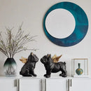 GobekUsa French Bulldog Dog Sculpture Set - Resin Desktop Decor Ornaments