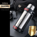 GobekUsa Insulated Stainless Steel Water Bottle Large Capacity Flask Outdoor Travel Cup