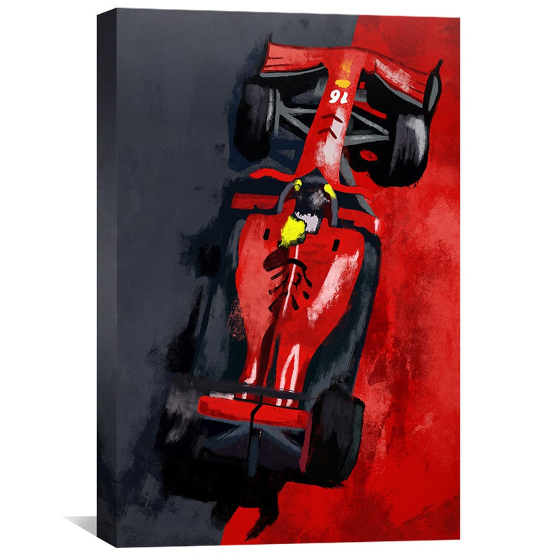 Black and Red Racer Canvas