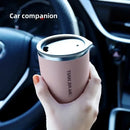 Black and silver 300ml stainless steel vacuum flask kitchen travel cup by Decorbites