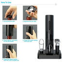 Black and silver electric corkscrew kit dining room wine opener by Decorbites