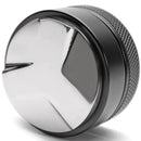 Black and silver espresso distributor coffee leveler kitchen tool by Decorbites