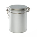 Black and silver hermetic food storage pots kitchen metal canister by Decorbites