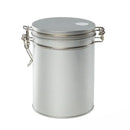 Black and silver hermetic food storage pots kitchen metal canister by Decorbites