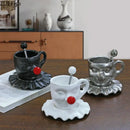 GobekUsa Joker Head Cup & Saucer Porcelain Coffee Mug Set - Clown Character Tea Teacup