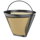 Black and silver reusable cone coffee maker filter kitchen accessory by Decorbites