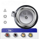 Black and silver stainless steel 24hr cold cup – kitchen travel thermos by Decorbites