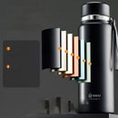 Black and silver stainless steel 24hr cold cup – kitchen travel thermos by Decorbites