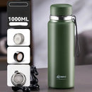 Black and silver stainless steel 24hr cold cup – kitchen travel thermos by Decorbites