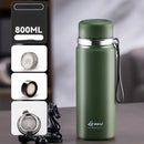 Black and silver stainless steel 24hr cold cup – kitchen travel thermos by Decorbites