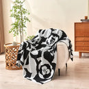 GobekUsa Camellia Knitted Blanket: Soft Spring/Summer Office Nap Sofa High-End Single Quilt