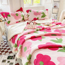 GobekUsa Cartoon Print Cozy Blanket - Milk Velvet & Cashmere - Winter/Spring Duvet Cover