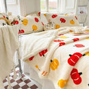 GobekUsa Cartoon Print Cozy Blanket - Milk Velvet & Cashmere - Winter/Spring Duvet Cover