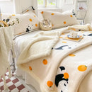 GobekUsa Cartoon Print Cozy Blanket - Milk Velvet & Cashmere - Winter/Spring Duvet Cover