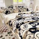 GobekUsa Cartoon Print Cozy Blanket - Milk Velvet & Cashmere - Winter/Spring Duvet Cover
