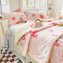 GobekUsa Cartoon Print Cozy Blanket - Milk Velvet & Cashmere - Winter/Spring Duvet Cover