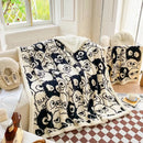 GobekUsa Cartoon Print Cozy Blanket - Milk Velvet & Cashmere - Winter/Spring Duvet Cover