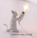 GobekUsa Cat Resin Table Lamp for Children's Bedroom Decor