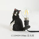 GobekUsa Cat Resin Table Lamp for Children's Bedroom Decor
