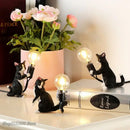 GobekUsa Cat Resin Table Lamp for Children's Bedroom Decor