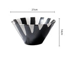 GobekUsa Black Check Geometric Striped Ceramic Vase - Handcrafted Floral Arrangement Pot
