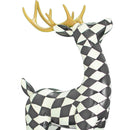Black and White Checkered Reindeer by Lee Display