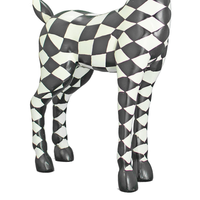 Black and White Checkered Reindeer