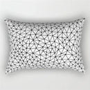 Black and white geometric wave line pillowcase set bedroom decor by Decorbites
