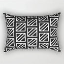 Black and white geometric wave line pillowcase set bedroom decor by Decorbites