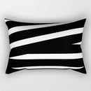 Black and white geometric wave line pillowcase set bedroom decor by Decorbites