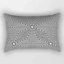 Black and white geometric wave line pillowcase set bedroom decor by Decorbites