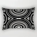 Black and white geometric wave line pillowcase set bedroom decor by Decorbites