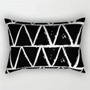 Black and white geometric wave line pillowcase set bedroom decor by Decorbites