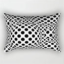Black and white geometric wave line pillowcase set bedroom decor by Decorbites