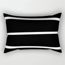 Black and white geometric wave line pillowcase set bedroom decor by Decorbites