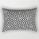 Black and white geometric wave line pillowcase set bedroom decor by Decorbites