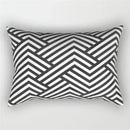 Black and white geometric wave line pillowcase set bedroom decor by Decorbites