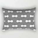 Black and white geometric wave line pillowcase set bedroom decor by Decorbites