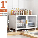 GobekUsa Kitchen Cupboard Storage Rack with Dustproof Cover Organizing Dish Box