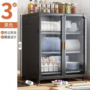 GobekUsa Kitchen Cupboard Storage Rack with Dustproof Cover Organizing Dish Box