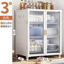 GobekUsa Kitchen Cupboard Storage Rack with Dustproof Cover Organizing Dish Box