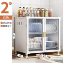 GobekUsa Kitchen Cupboard Storage Rack with Dustproof Cover Organizing Dish Box