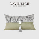 GobekUsa Avocado Green Jungle Plants Patchwork Luxury Lumbar Pillow Cover 30x50cm